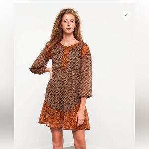 XSIDE Bohemian Floral Print Dress XL